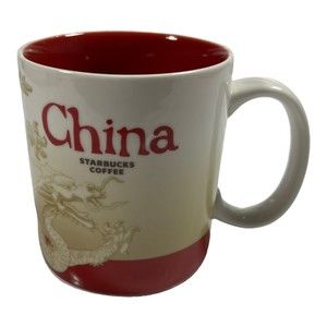 Starbucks 2019 "You Are Here Series" China Red White Oversized Mug/Cup 14oz